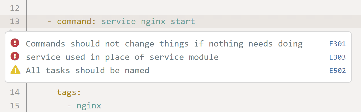 Ansible - Commands should not change thing if nothing needs doing
