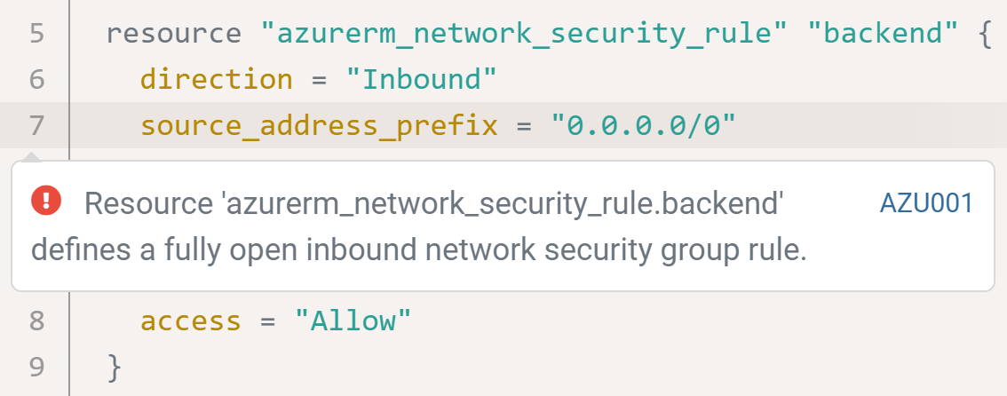 Azure Network Security Rule Fully Open